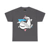 NerdyKeppie "100% Kosher Beef" Cotton Trans Pride Tee Shirt. A unisex cotton tee shirt with a "100% Kosher Beef" design on it in transgender pride colors. This trans pride tee shirt has a classic fit.