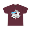 NerdyKeppie "100% Kosher Beef" Cotton Trans Pride Tee Shirt. A unisex cotton tee shirt with a "100% Kosher Beef" design on it in transgender pride colors. This trans pride tee shirt has a classic fit.