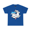 NerdyKeppie "100% Kosher Beef" Cotton Trans Pride Tee Shirt. A unisex cotton tee shirt with a "100% Kosher Beef" design on it in transgender pride colors. This trans pride tee shirt has a classic fit.