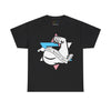 NerdyKeppie "100% Kosher Beef" Cotton Trans Pride Tee Shirt. A unisex cotton tee shirt with a "100% Kosher Beef" design on it in transgender pride colors. This trans pride tee shirt has a classic fit.
