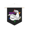 NerdyKeppie "100% Kosher Beef" Rainbow Gay Pride Pennant. 