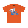 NerdyKeppie "100% That Butch" Cotton Butch Pride Tee Shirt. A unisex cotton tee shirt with a "100% That Butch" design on it in blue and white. This butch pride tee shirt has a classic fit.