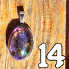 Galactic Resin Pendant Necklace - 1.25" - 1.5"