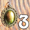 Green Shimmer Resin Pendant Necklace
