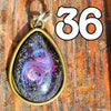 Galactic Resin Pendant Necklace - 1.25" - 1.5"