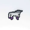NerdyKeppie's Ace BONEYARD Unicorn Embroidered Pride Patch are shaped like their namesake and stitched on black duck cloth!