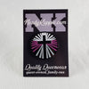 NerdyKeppie Faith & Pride Cross Enamel Pins. A Lotus pride enamel pin for our Faith & Pride project, available in twelve pride flags! This pin is 1.25 inches across and ships from Portland, Oregon USA.