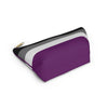 NerdyKeppie Ace Pride Flag Zipper Pouch with T-Bottom. A zippered accessory/makeup bag featuring a t-bottom and an asexual pride flag pattern. This ace pride zipper pouch is fully lined and comes in two sizes.