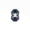 NerdyKeppie's Ace Spider Embroidered Pride Patch are shaped like their namesake and stitched on black duck cloth!