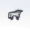 NerdyKeppie's Ace Unicorn Embroidered Pride Patch are shaped like their namesake and stitched on black duck cloth!