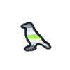 NerdyKeppie's Agender Crow Embroidered Pride Patch are shaped like their namesake and stitched on black duck cloth!