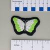 NerdyKeppie's Agender Psychedelic Butterfly Embroidered Pride Patch are shaped like their namesake and stitched on black duck cloth!