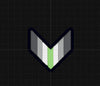 NerdyKeppie's Agender Stackable Pride Chevron Embroidered Pride Patch are stitched on black duck cloth and backed by sturdy vinyl fuse.