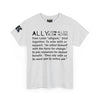 NerdyKeppie "Ally as a Verb" Cotton Tee Shirt. 