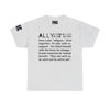 NerdyKeppie "Ally as a Verb" Cotton Tee Shirt. 