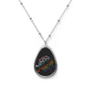 Anarchist Star of David Oval Progress Pride Necklace