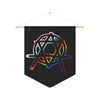 NerdyKeppie Anarchist Star of David Progress Pride Pennant. 