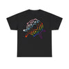 NerdyKeppie Anarchist Star of David Progress Pride Tee Shirt (UK Print Provider). A unisex cotton tee shirt with an anarchist Star of David design on it in Progress pride colors. This Progress pride tee shirt has a classic fit.