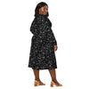 A person wearing a NerdyKeppie Animal Skeletons Long Sleeve Midi Dress With Pockets. 