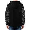 NerdyKeppie Animal Skeletons on Black Lightweight Zip Up Hoodie. 