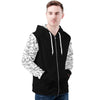 NerdyKeppie Animal Skeletons on White Lightweight Zip Up Hoodie. 