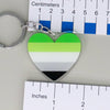 NerdyKeppie-Acrylic Heart Pride Keychain-Aro