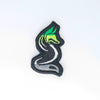 NerdyKeppie's Aro Fox Embroidered Pride Patch are shaped like their namesake and stitched on black duck cloth!