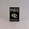 NerdyKeppie Proud to the Bone Bat Skull Pride Enamel Pins. A vampire bat skull pride enamel pin for our Proud to the Bone project, wearing an adorable crown of flowers!