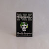 NerdyKeppie Proud to the Bone Human Skull Pride Enamel Pins. A human skull pride enamel pin for our Proud to the Bone project, wearing an adorable crown of flowers!