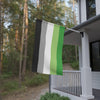 NerdyKeppie Aromantic Pride Flag (Indoor/Outdoor). An Aromantic Pride flag made from durable, weather-resistant poly canvas: this Pride celebration flag makes a great home decoration or casual cape!