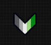 NerdyKeppie's Aromantic Stackable Pride Chevron Embroidered Pride Patch are stitched on black duck cloth and backed by sturdy vinyl fuse.