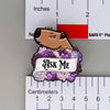 NerdyKeppie Capybara Enamel Queer Pride Pronoun Pins. Our enamel pin features an adorable capybara, a paper scroll with seven different pronoun choices, and flowers in queer pride colors. This pride pin ships from Portland, Oregon.