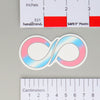 NerdyKeppie Autism & Neurodiversity Pride Infinity Sticker. A NerdyKeppie matte sticker with an infinity symbol in rainbow or trans pride gradients. This gay pride sticker ships from Portland, Oregon.