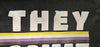 NerdyKeppie BONEYARD "Be They Do Crime" Stripe Cotton Non-Binary Pride Tee Shirt - Size Large ONLY. 