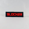 NerdyKeppie's BONEYARD "Blocker" Embroidered Roller Derby Patch are stitched on sturdy rectangular duck cloth and backed with vinyl fuse.