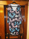 BONEYARD Engraved Bats Ruched-Front Bodycon Trans Pride Dress - Size XL