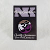 NerdyKeppie BONEYARD Faith & Pride Aum Enamel Pins. The Hindu Aum symbol rendered as a pride enamel pin for our Faith & Pride project!