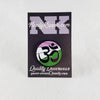 NerdyKeppie BONEYARD Faith & Pride Aum Enamel Pins. The Hindu Aum symbol rendered as a pride enamel pin for our Faith & Pride project!