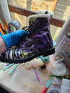 BONEYARD Faux Fur Lined Synthetic Leather Boots, Non-binary Galaxy - M 7.5/W 10/EU 41