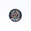 NerdyKeppie's BONEYARD "Gaymer" with D20 Embroidered Rainbow Gay Pride Patch are stitched on black duck cloth and backed by sturdy vinyl fuse.