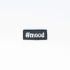 NerdyKeppie's BONEYARD "#Mood" Embroidered Patch are stitched on sturdy rectangular duck cloth and backed with vinyl fuse.