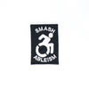 NerdyKeppie's BONEYARD "Smash Ableism" Embroidered Disability Pride Patch are stitched on black duck cloth and backed by sturdy vinyl fuse.