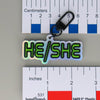 NerdyKeppie-BONEYARD Space Font Pronoun Keychain-He/Him