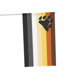 NerdyKeppie Bear Pride Flag (Indoor/Outdoor). A Bear Pride flag made from durable, weather-resistant poly canvas: this Pride celebration flag makes a great home decoration or casual cape!