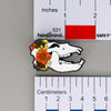 NerdyKeppie Proud to the Bone Cave Bear Skull Pride Enamel Pins. A Cave Bear skull pride enamel pin for our Proud to the Bone project. This prehistoric pin is wearing an adorable crown of flowers!