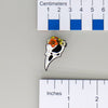 NerdyKeppie Proud to the Bone Crow Skull Pride Enamel Pins. A crow skull pride enamel pin for our Proud to the Bone project, wearing an adorable crown of flowers!