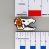 NerdyKeppie Proud to the Bone Dire Wolf Skull Pride Enamel Pins. A Dire Wolf skull pride enamel pin for our Proud to the Bone project. This prehistoric pin is wearing an adorable crown of flowers!