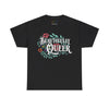 NerdyKeppie "Beautifully Queer" Cotton Rainbow Gay Pride Tee Shirt. A unisex cotton tee shirt with a "Beautifully Queer" design on it in rainbow pride colors. This gay pride tee shirt has a classic fit.