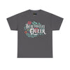 NerdyKeppie "Beautifully Queer" Cotton Rainbow Gay Pride Tee Shirt. A unisex cotton tee shirt with a "Beautifully Queer" design on it in rainbow pride colors. This gay pride tee shirt has a classic fit.