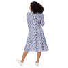 A person wearing a NerdyKeppie Bees Bees Bees Early Spring Long Sleeve Midi Dress With Pockets. 